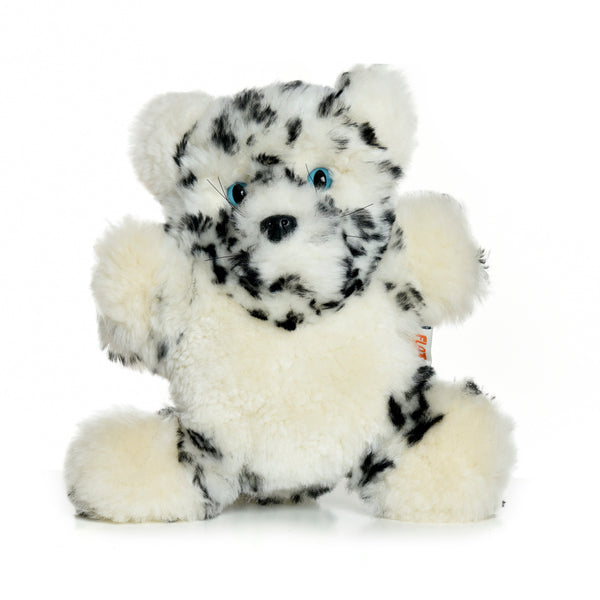 Amelia the Snow Leopard - Sheepskin Toy for Babies - 100% Premium Soft Australian Lambskin