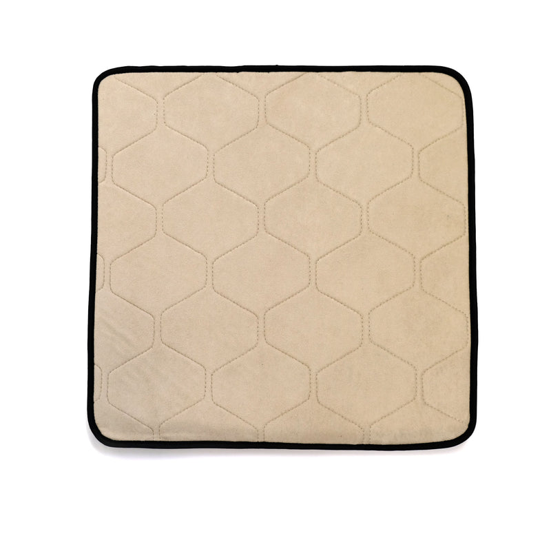 Black Square Sheepskin Mat – 57 x 57 cm – Australian Merino Sheepskin [Clearance]