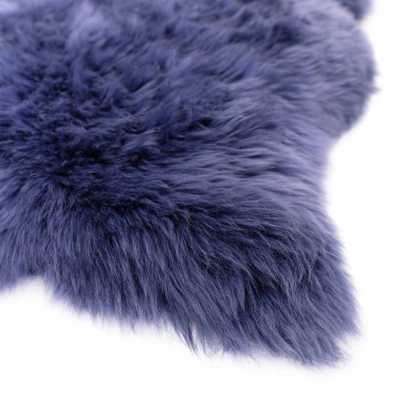 Blue - XXL - Long Wool Sheepkin Rug - Australian Merino Sheepskin