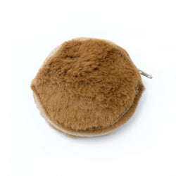 Kangaroo Fur Round Purse with Zip - Genuine Kangaroo Fur Purse - 100% Australian Made