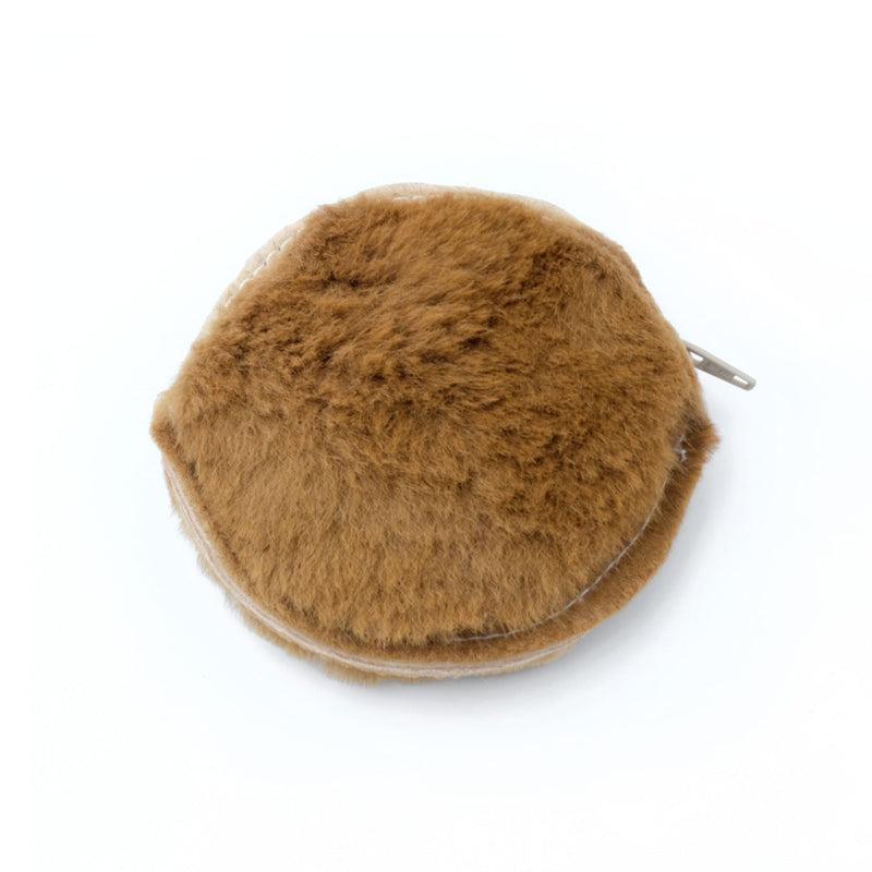 Kangaroo Fur Round Purse with Zip - Genuine Kangaroo Fur Purse - 100% Australian Made