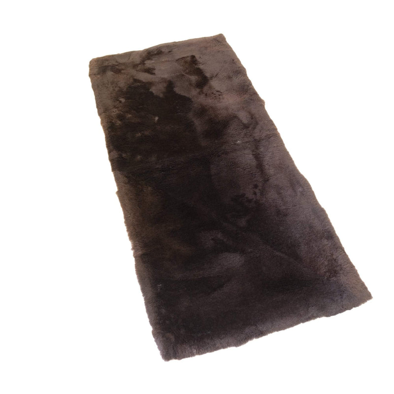 Natural Brown Colour (No Colour Dye) - Rectangle Sheepskin Rug - 130 x 60 cm