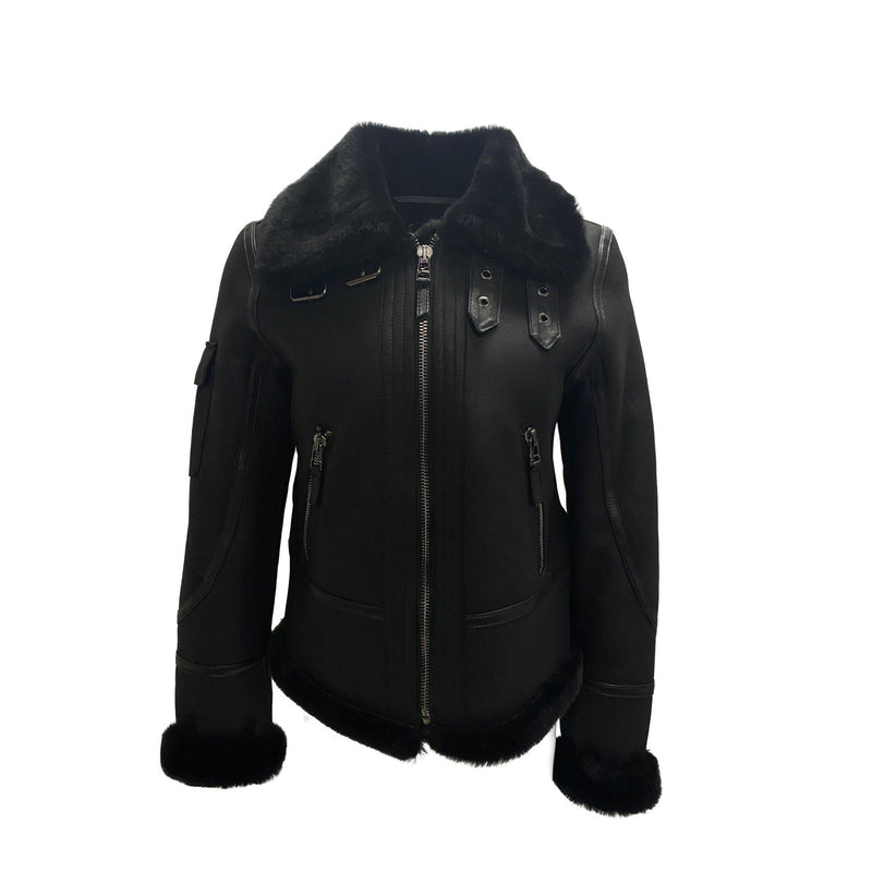 Womens Weber Jacket - BLACK / 36 - Unclassified Yellow Earth Australia coat,garment,jacket,NEW ARRIVAL,shearling