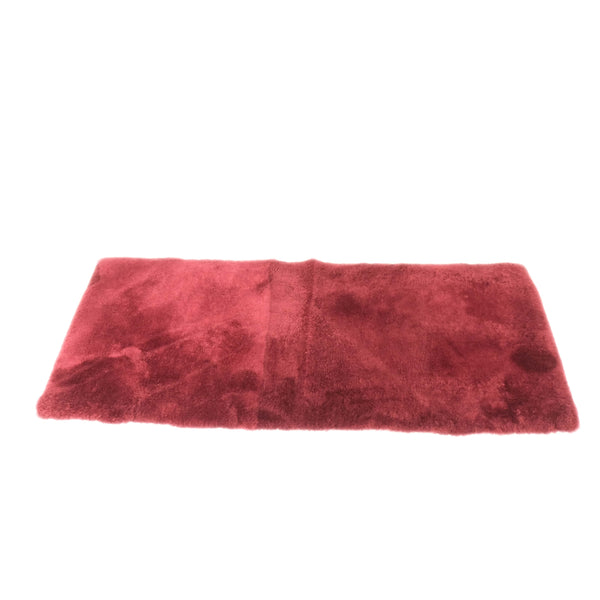 Burgundy Red - Rectangle Sheepskin Rug - 130cm x 60cm