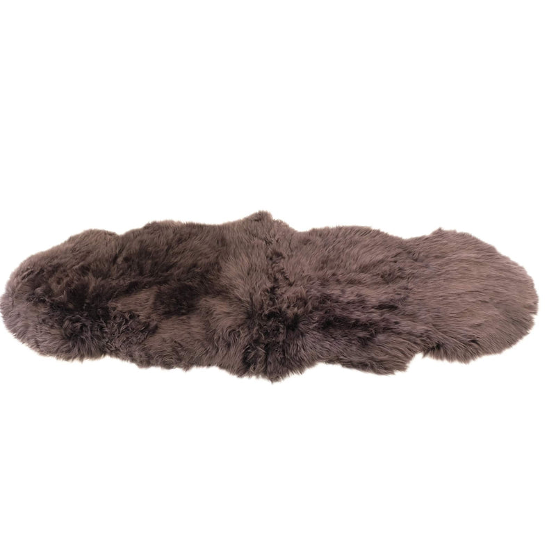 Chocolate - Super Double Length (210-220x65cm) - Long Wool Sheepskin Rug - Australian Merino Sheepskin