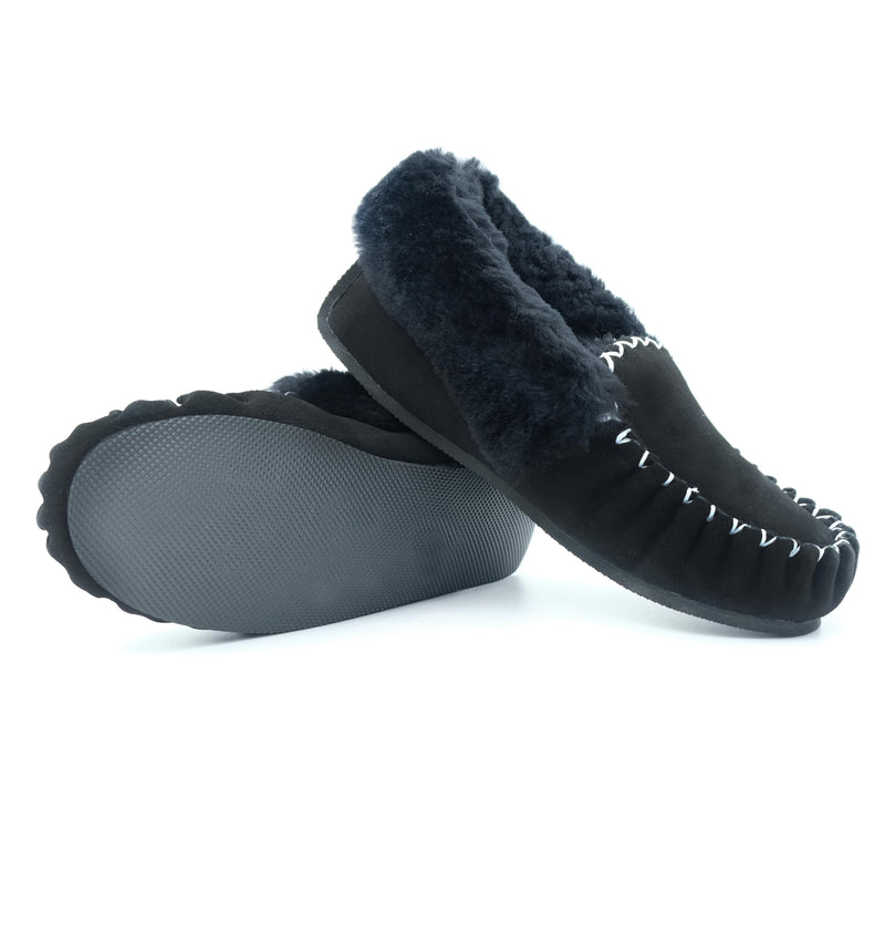 Traditional Sheepskin Moccasins with Heel Support - Men's/Women's