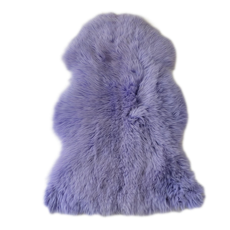 Lavender Purple - XXL Size - Long Wool Sheepskin Rug - Australian Merino Sheepskin Rug